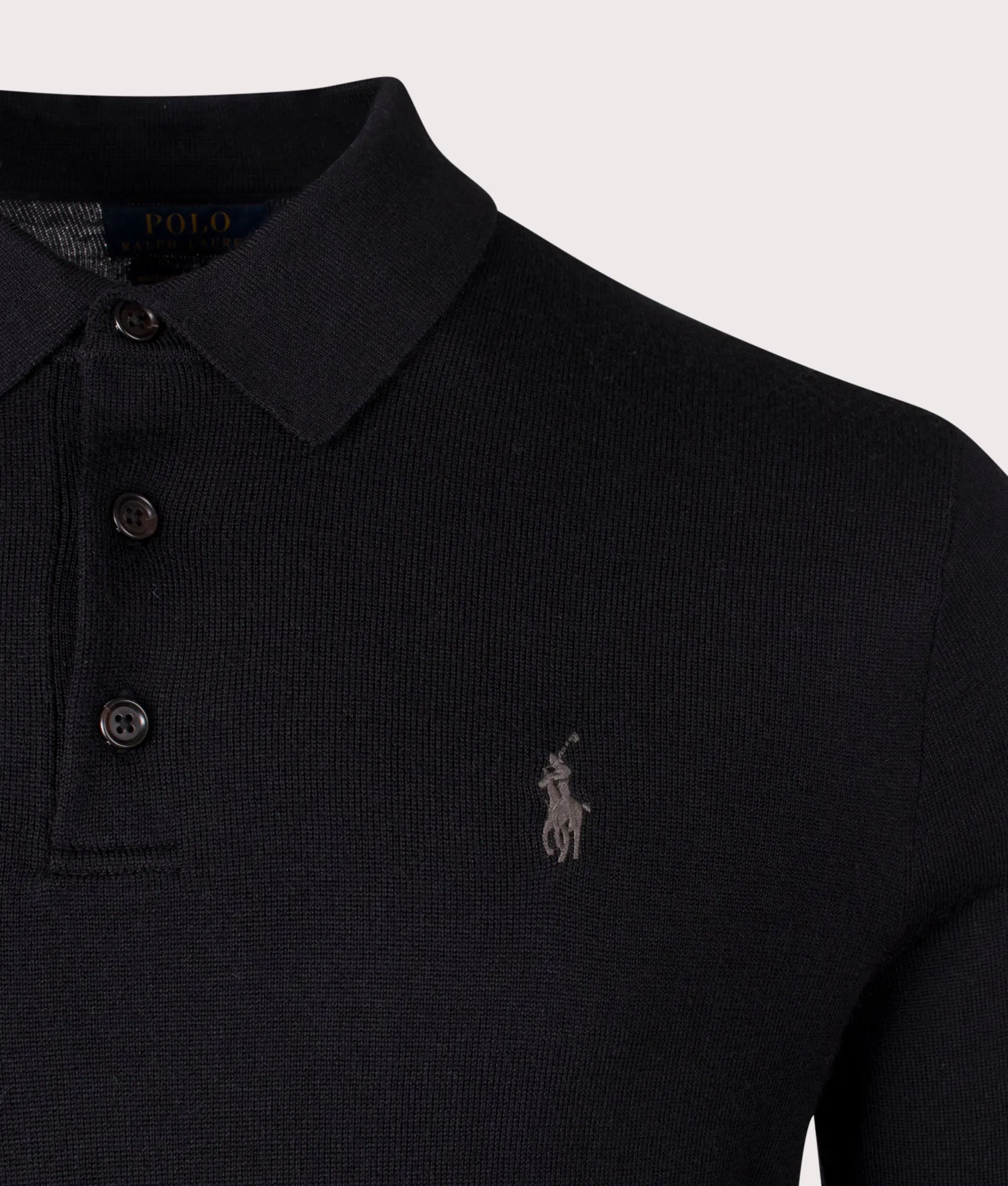 100% Wool Knitted Polo Shirt