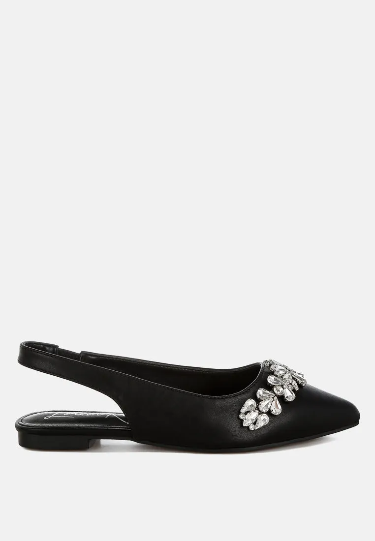 Adhara Diamante Embellished Flat Sandals