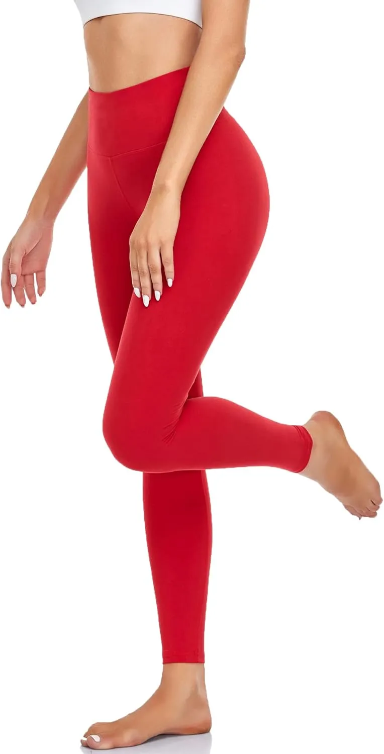 AHLW Buttery Soft High Waisted Leggings for Women Elastic Skin-Friendly Comfortable Yoga Pants Daily Casual Leggings