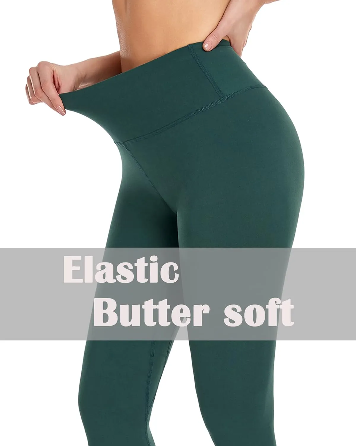 AHLW Buttery Soft High Waisted Leggings for Women Elastic Skin-Friendly Comfortable Yoga Pants Daily Casual Leggings
