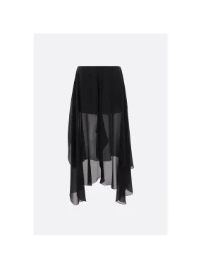 Asymmetric Georgette Shorts