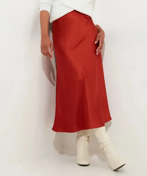 Autumn Days Satin Skirt