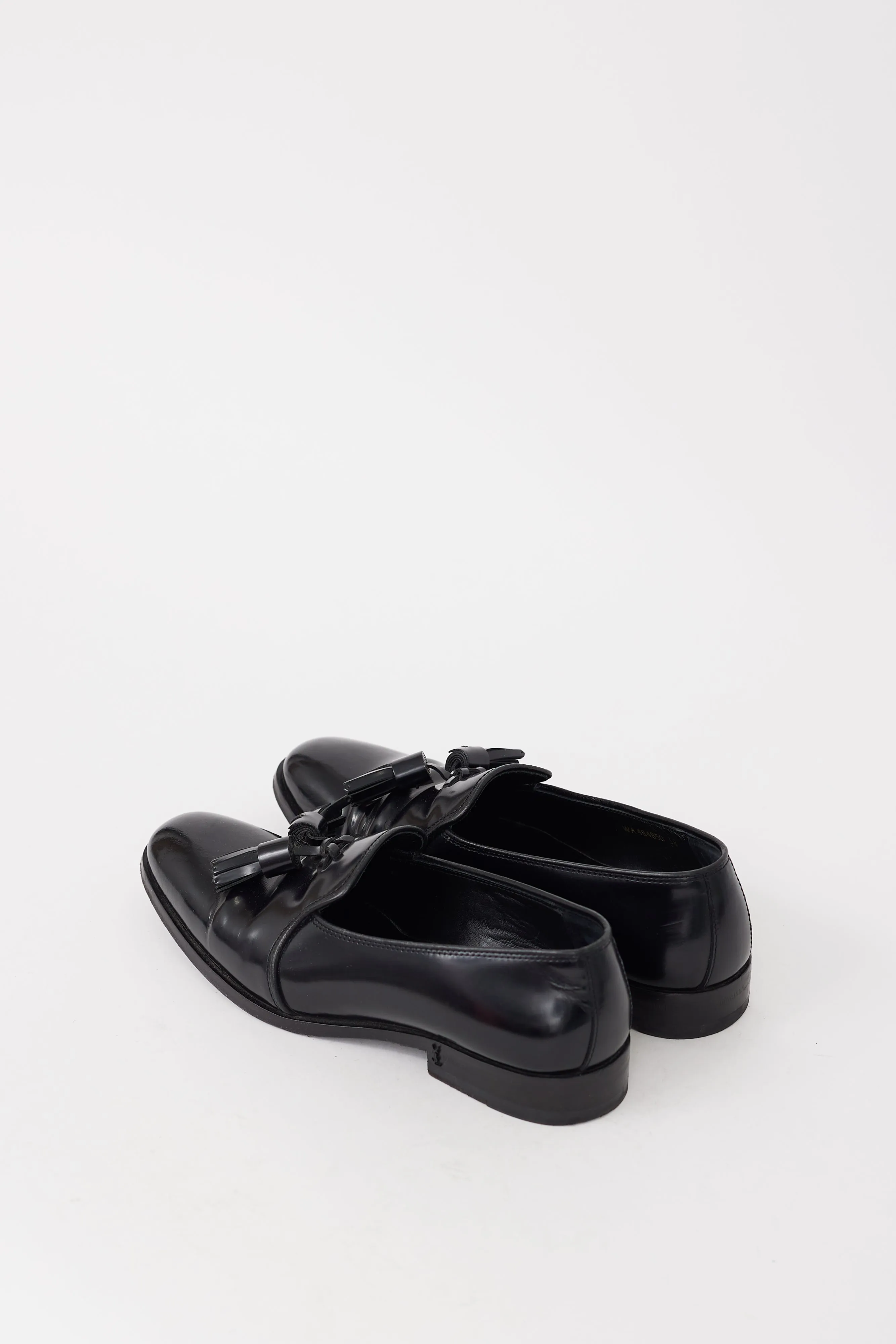 Black Leather Tassel Loafer