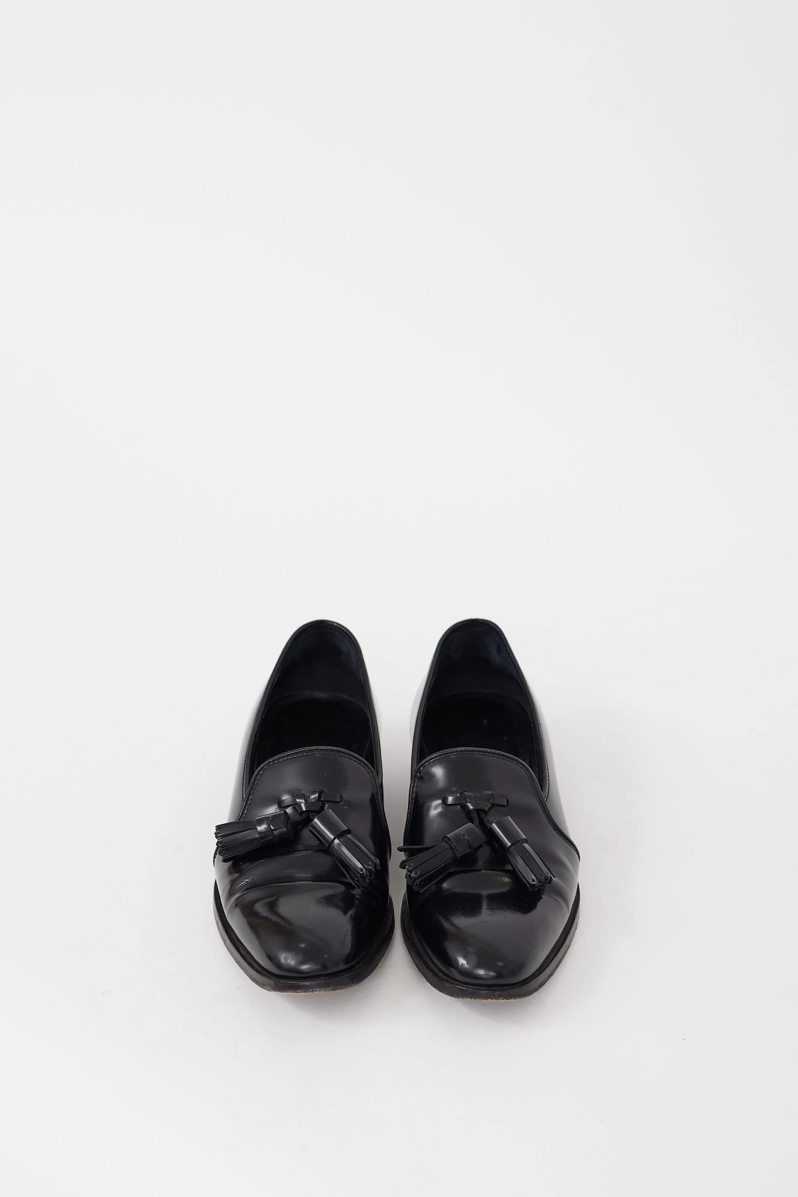 Black Leather Tassel Loafer