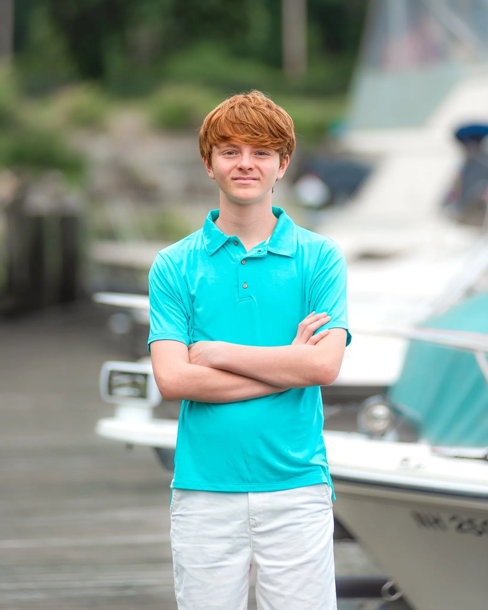 Boys Polo in Teal