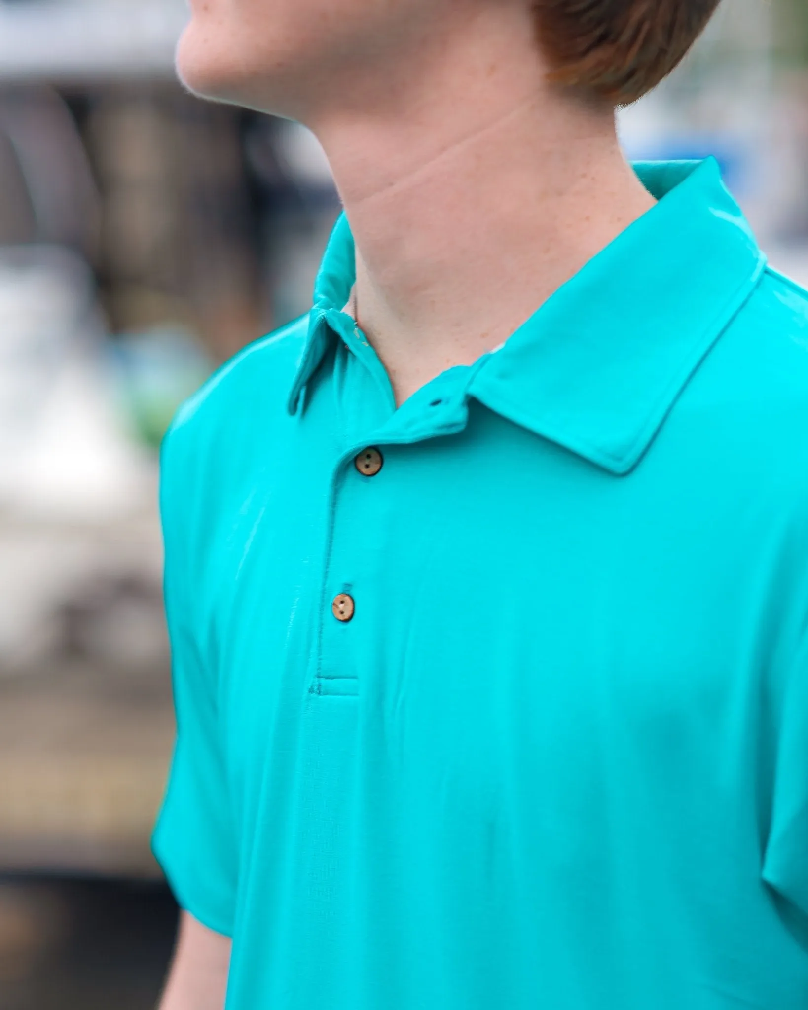 Boys Polo in Teal