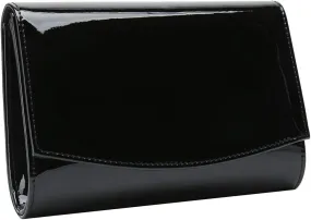 CHARMING TAILOR Patent Leather Flap Clutch Classic Elegant Evening Bag Chic Dress Purse