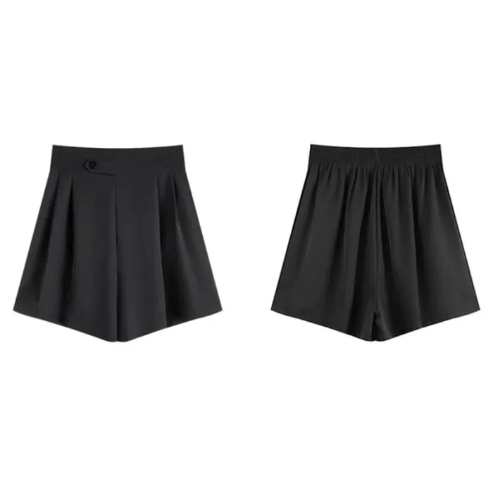 Chic High Waist Buttons Shorts