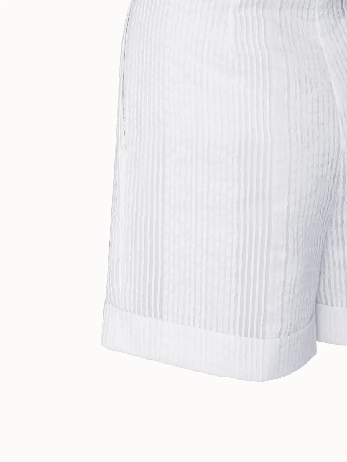 Cotton Organza Jacquard Striped Shorts