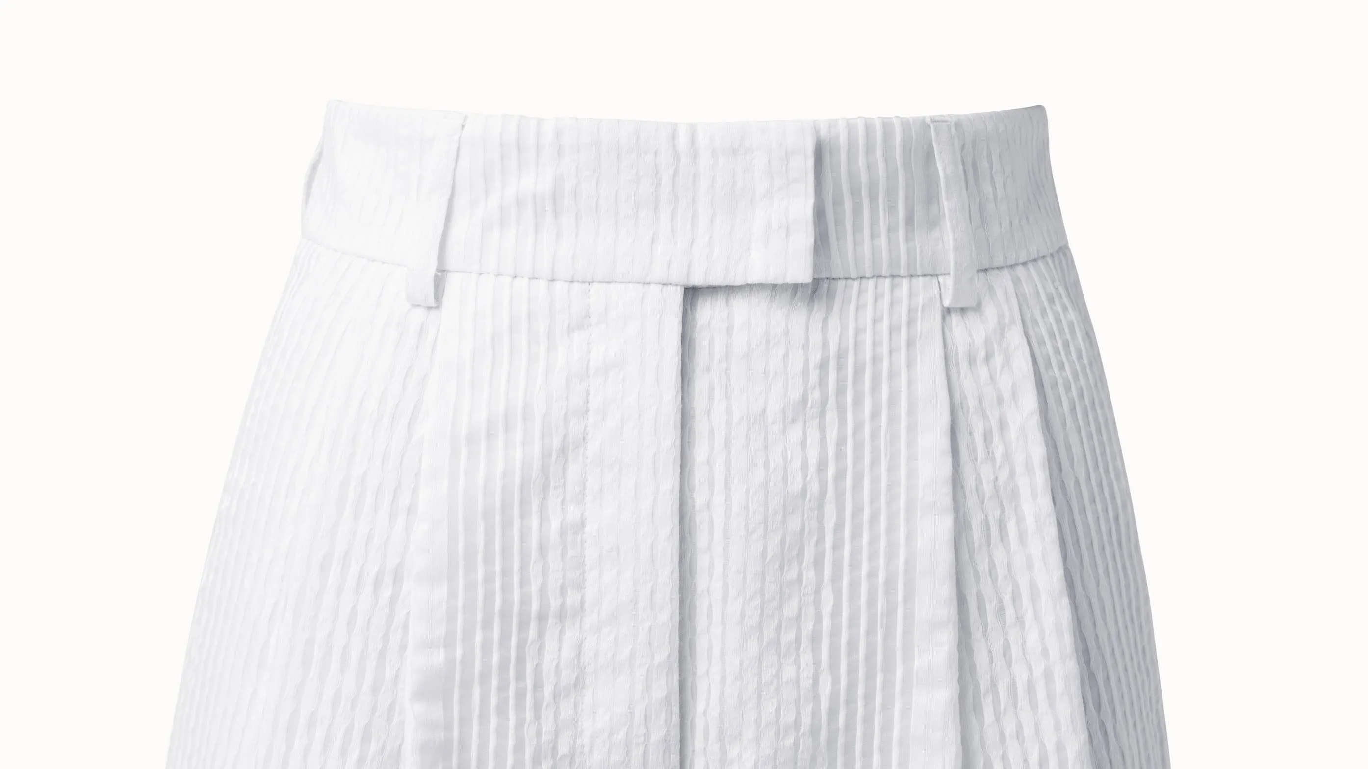 Cotton Organza Jacquard Striped Shorts