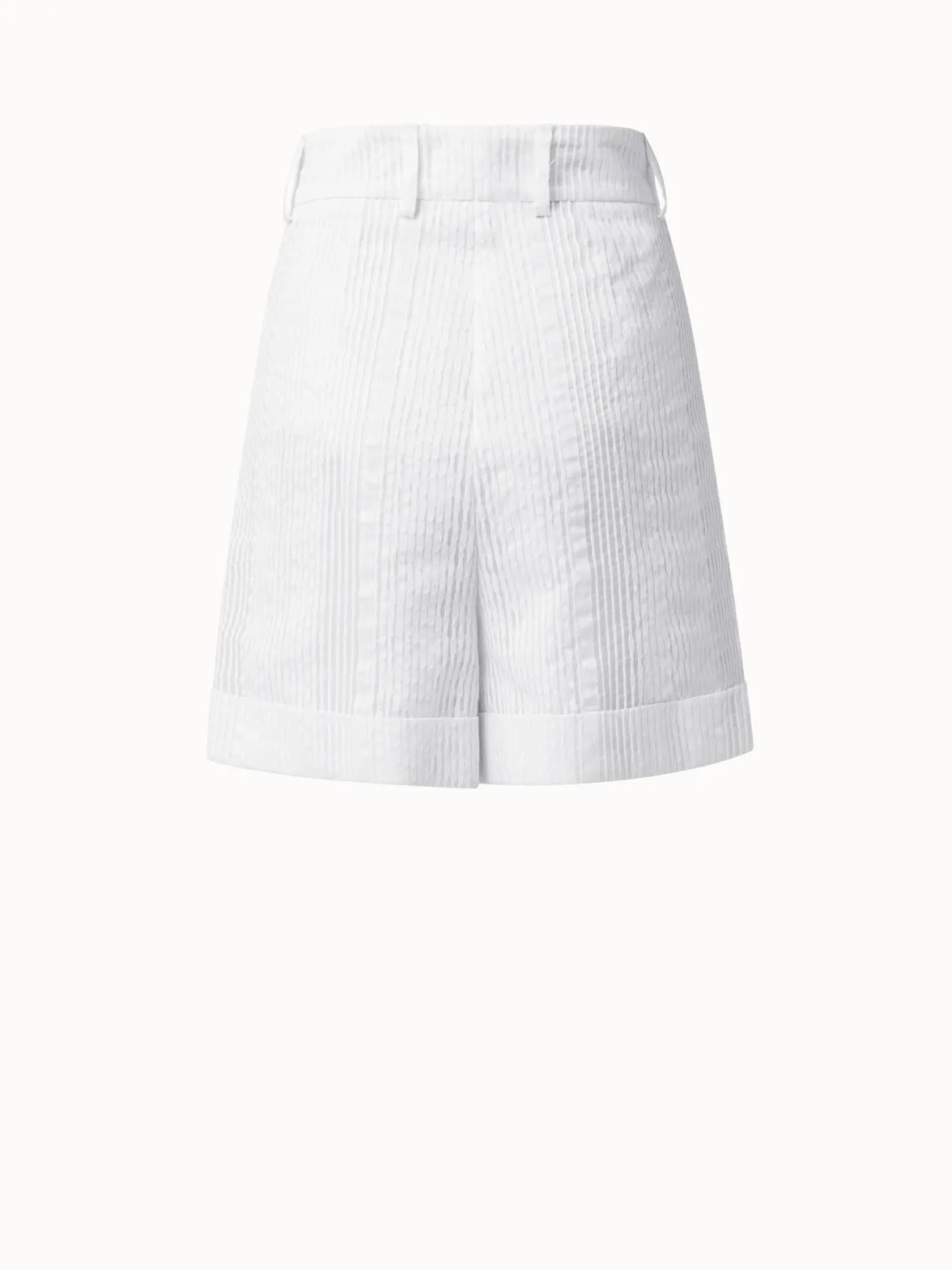 Cotton Organza Jacquard Striped Shorts