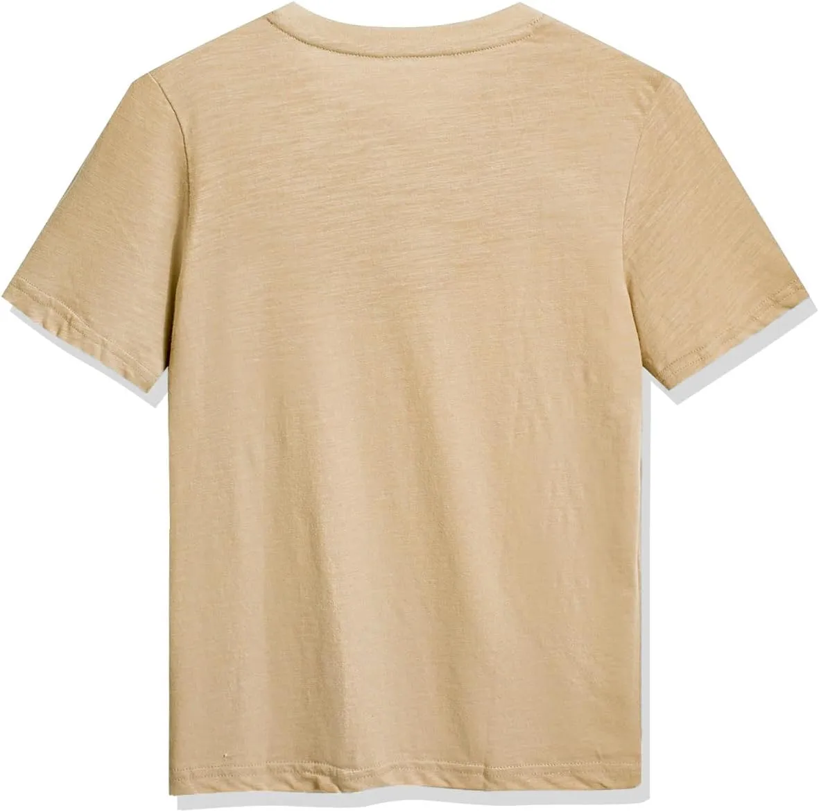 CUNYI Little Boys' V-Neck Pocket T-Shirt 100% Cotton Short Sleeve Solid Summer Tops