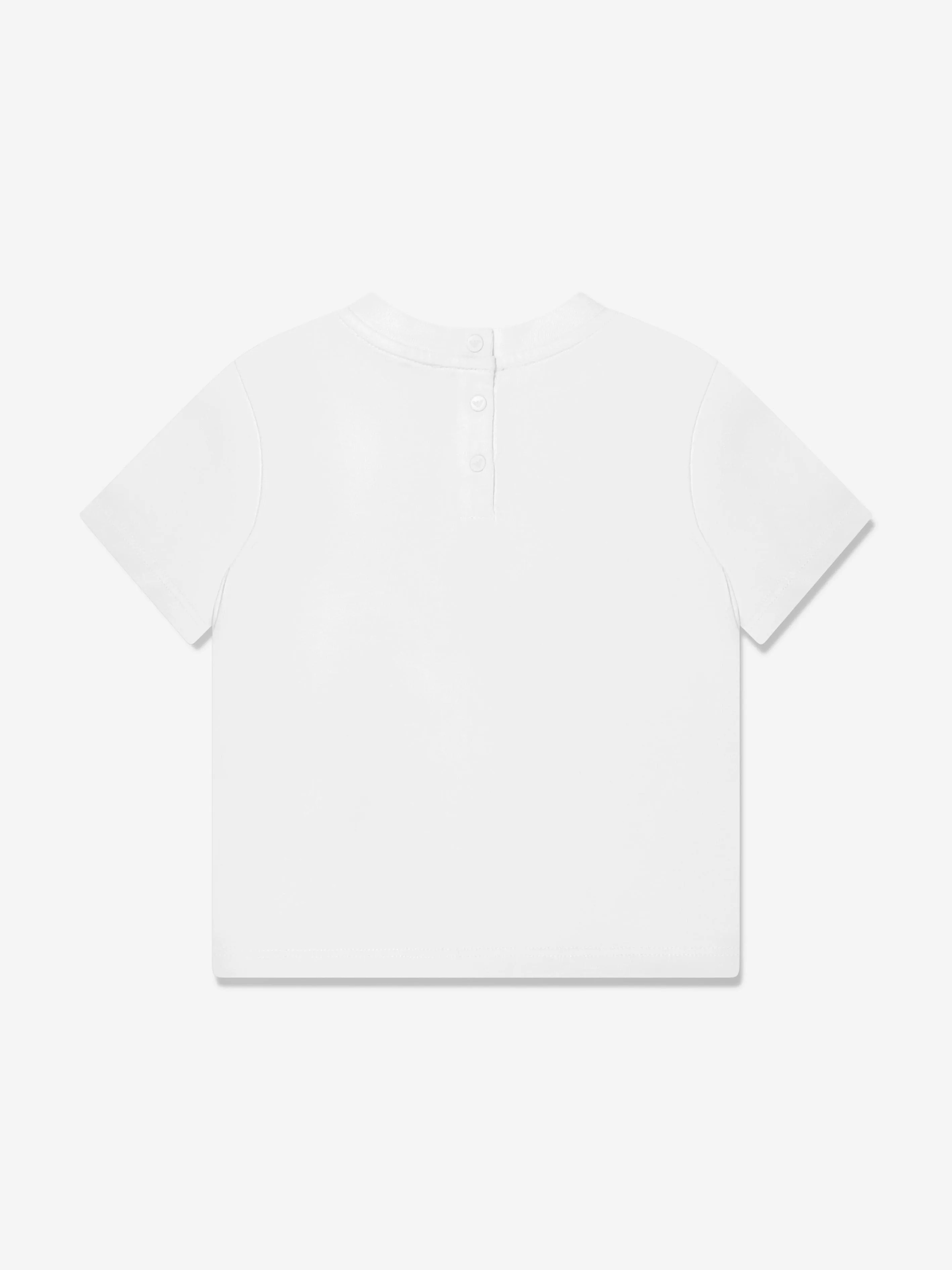 Emporio Armani Baby Girls Logo Print T-Shirt In White