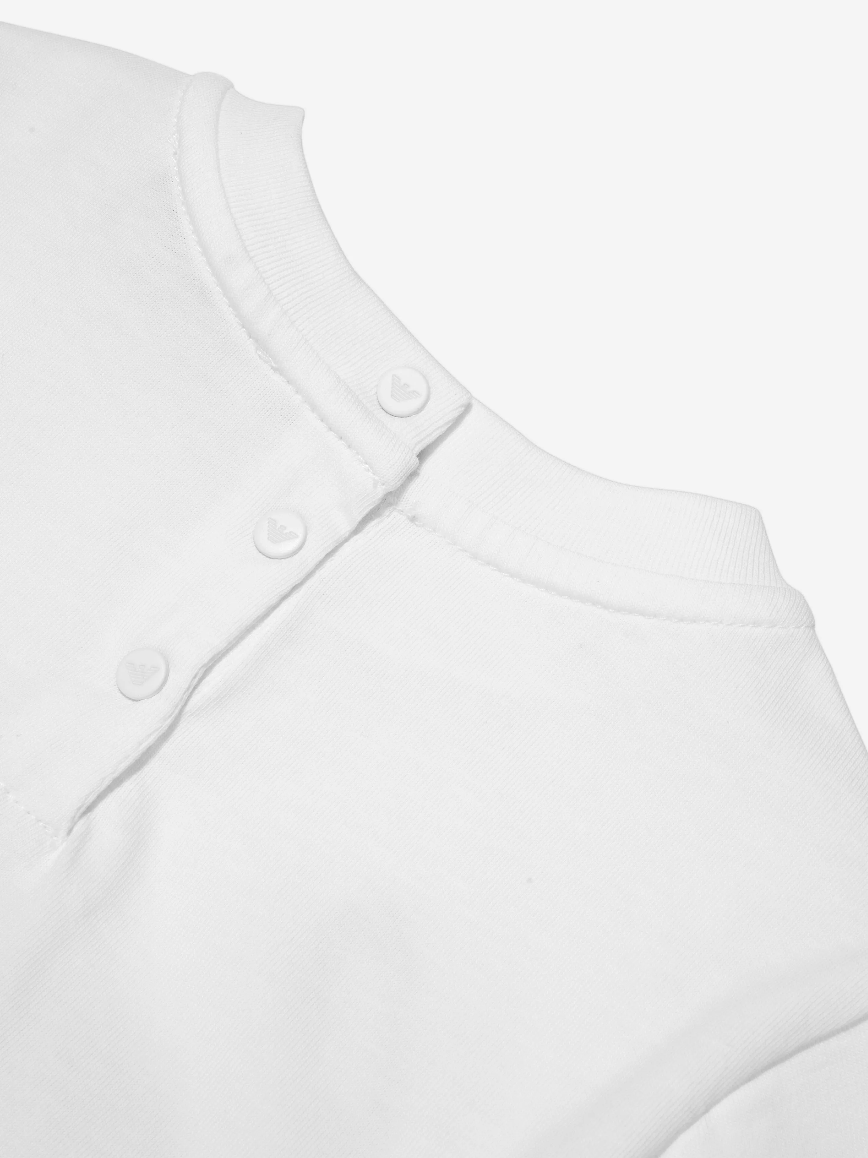 Emporio Armani Baby Girls Logo Print T-Shirt In White