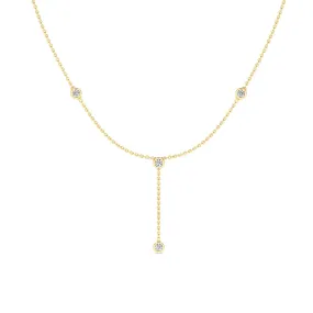 Encompassing Round Stationed Y Necklace