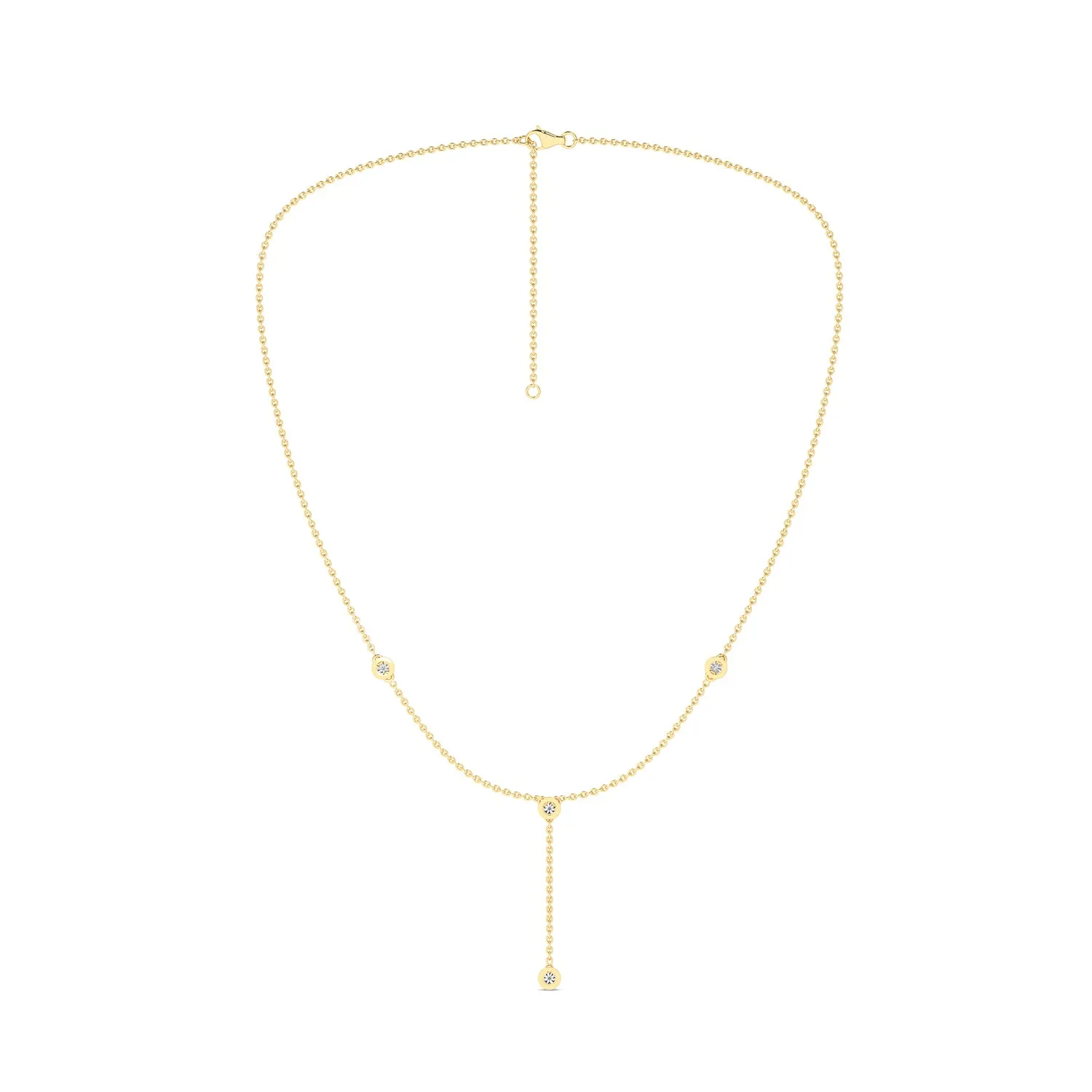 Encompassing Round Stationed Y Necklace