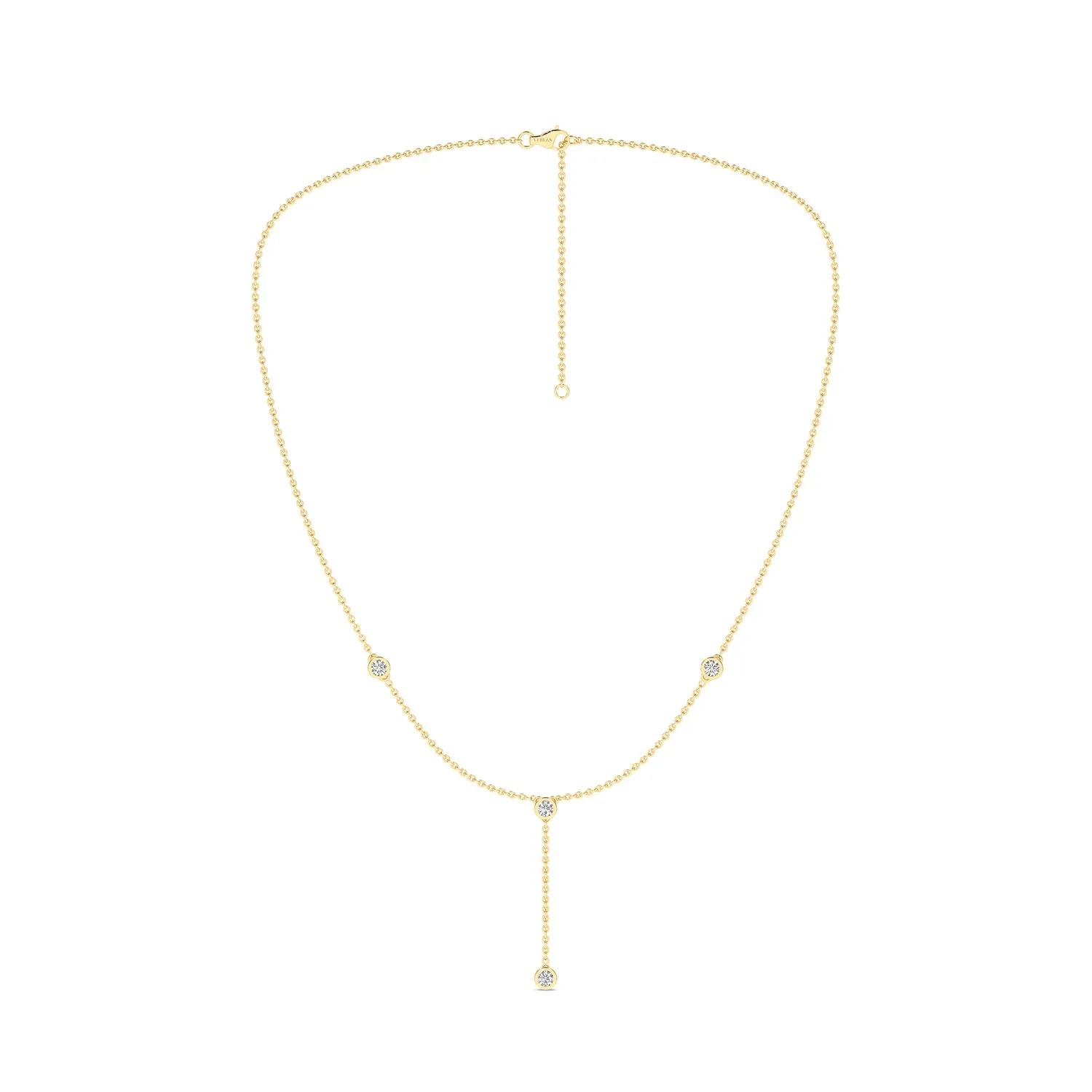Encompassing Round Stationed Y Necklace