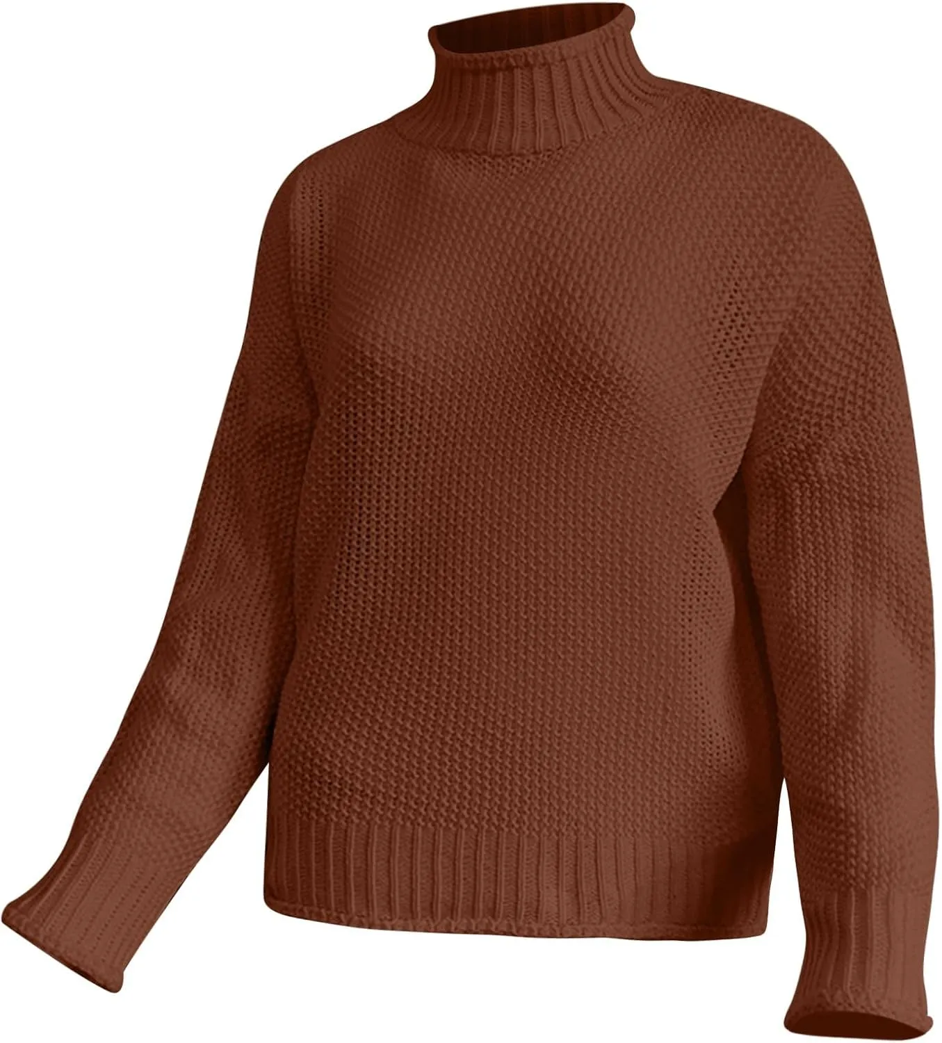 Fall Sweaters for Women,Trendy Fall Turtleneck High Neck Outfits Balloon Long Sleeve Pullover Outerwear Tunic Tops