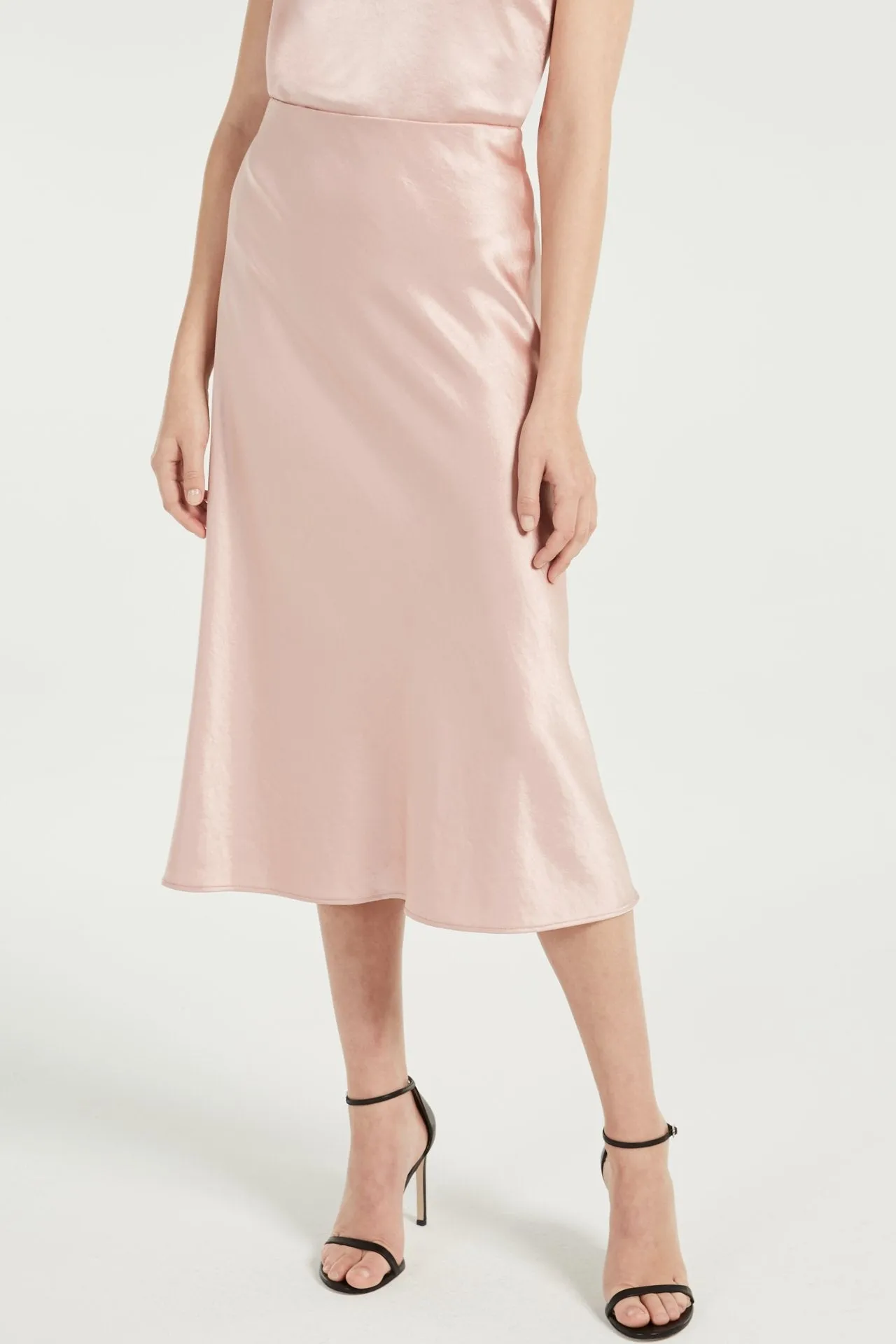 Fion Bias Hammer Satin Skirt