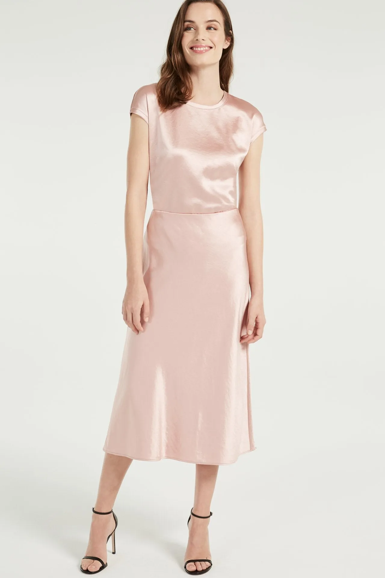 Fion Bias Hammer Satin Skirt