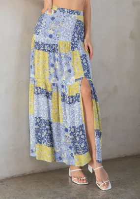 Floral Tiered Maxi Skirt