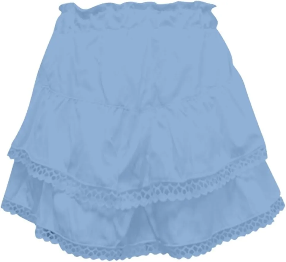 Flowy Asymmetrical Skirt for Women Trendy Casual Ruffle Tiered High Waisted Mini Skirts Summer Golf Tennis Shorts