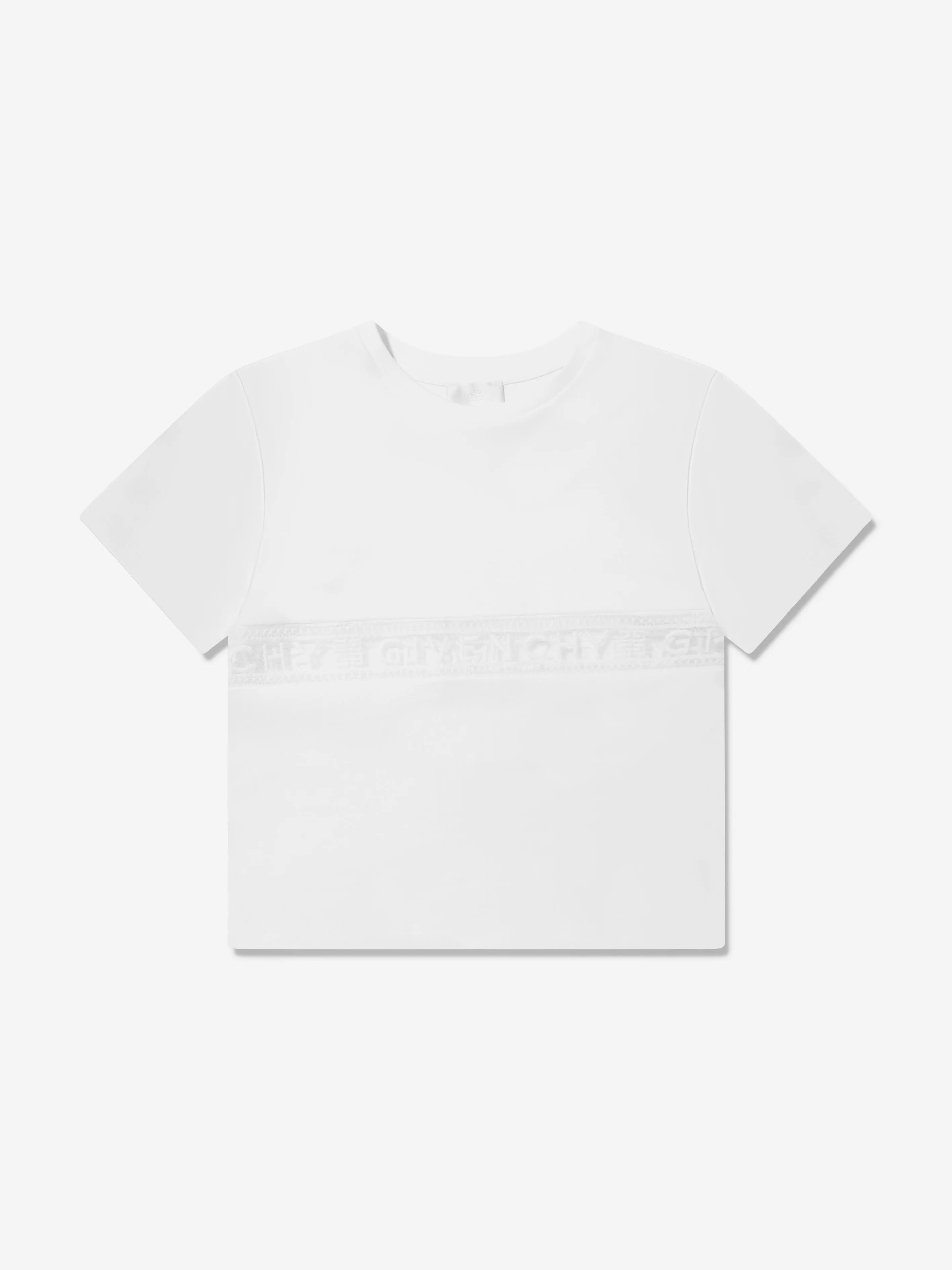 Givenchy Girls Logo Band T-Shirt in White