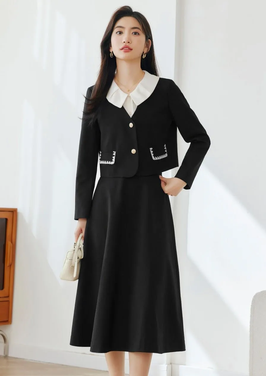 HEPBURN STYLE SPRING CONTRAST SKIRT
