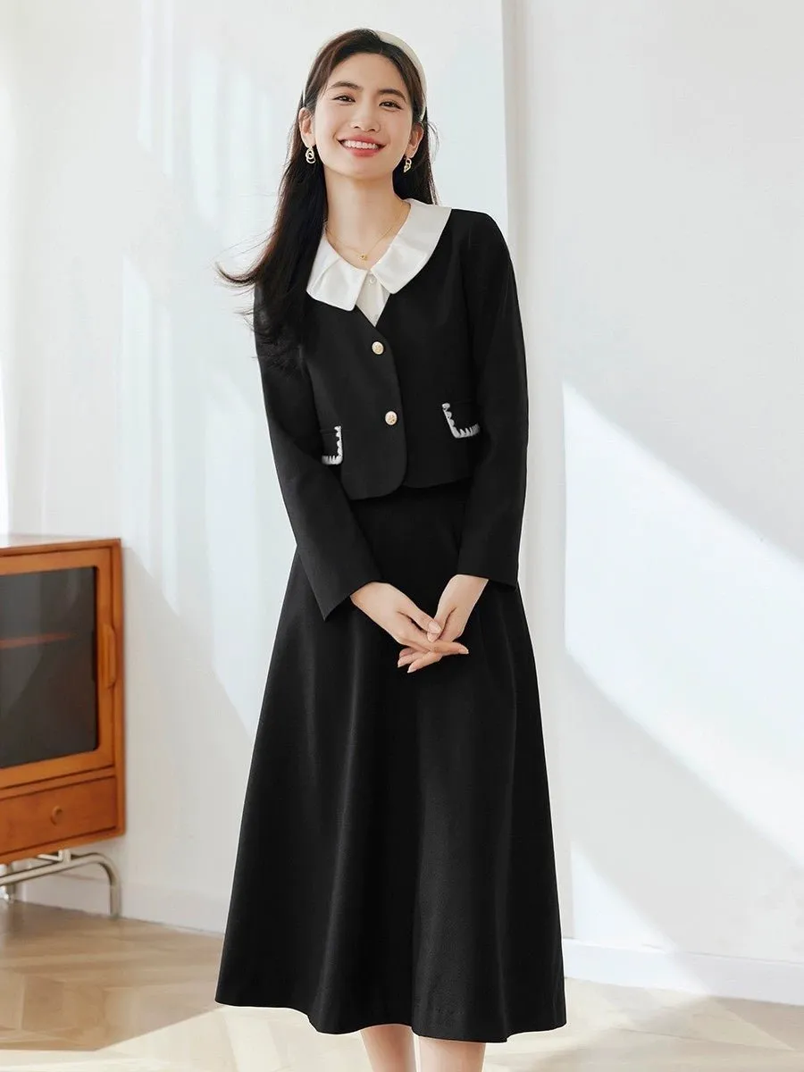 HEPBURN STYLE SPRING CONTRAST SKIRT