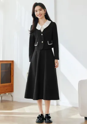 HEPBURN STYLE SPRING CONTRAST SKIRT
