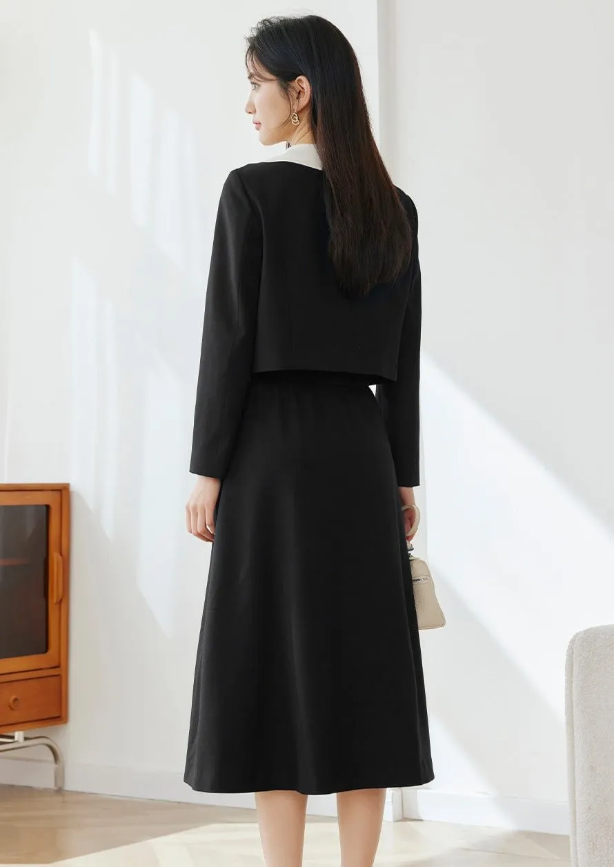 HEPBURN STYLE SPRING CONTRAST SKIRT