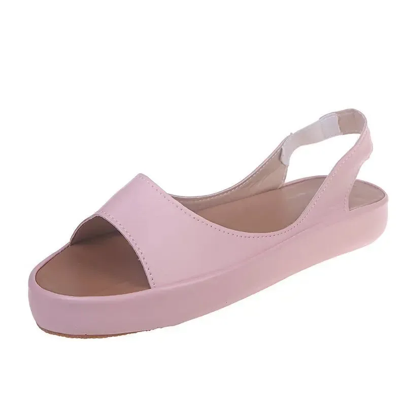 Hnzxzm Fashion Woman Sandals Comfortable Sandals Women Summer Low Heel Retro Peep Toe Ladise Shoes