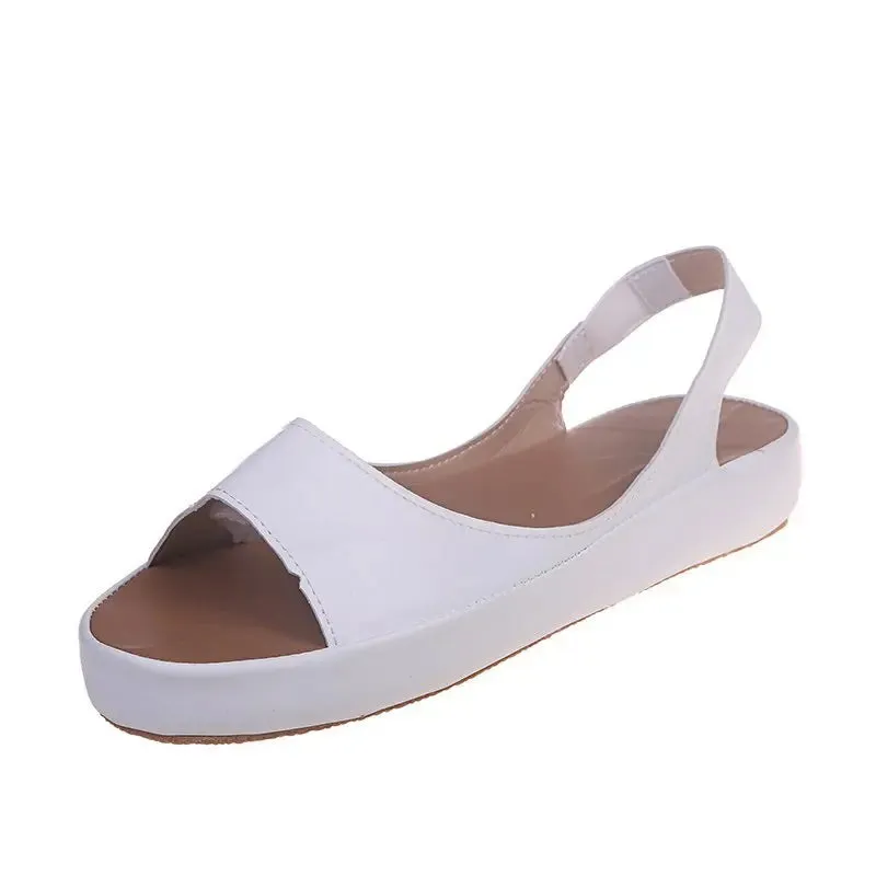 Hnzxzm Fashion Woman Sandals Comfortable Sandals Women Summer Low Heel Retro Peep Toe Ladise Shoes