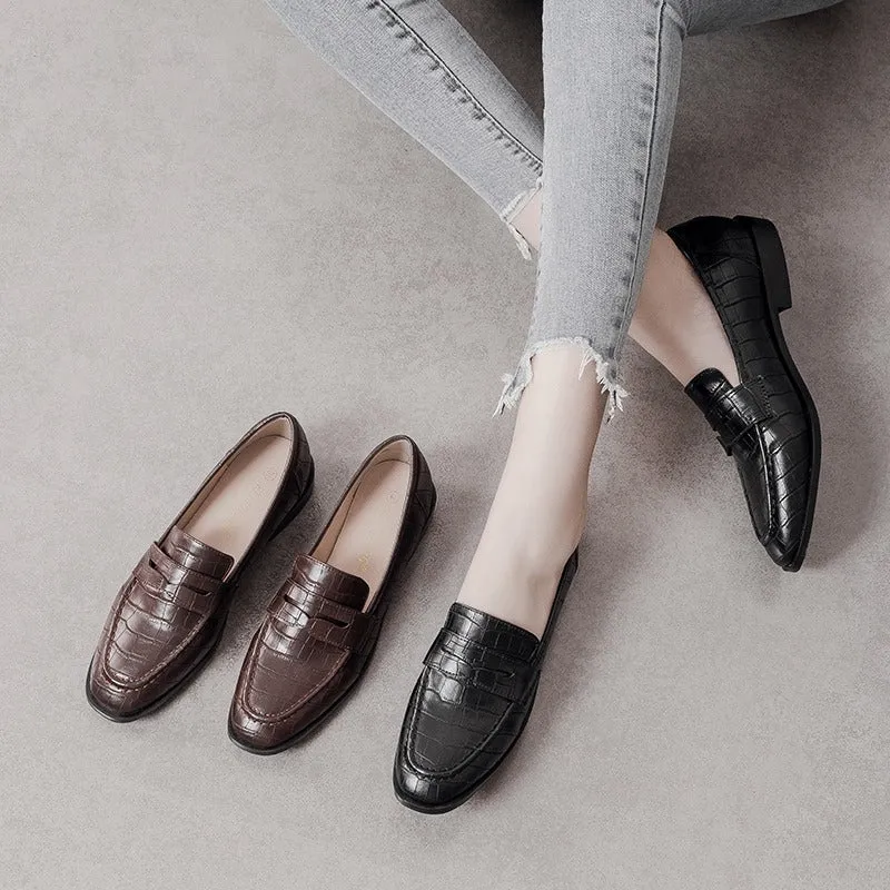 Hot British Style All-Match Leather Women's Loafer