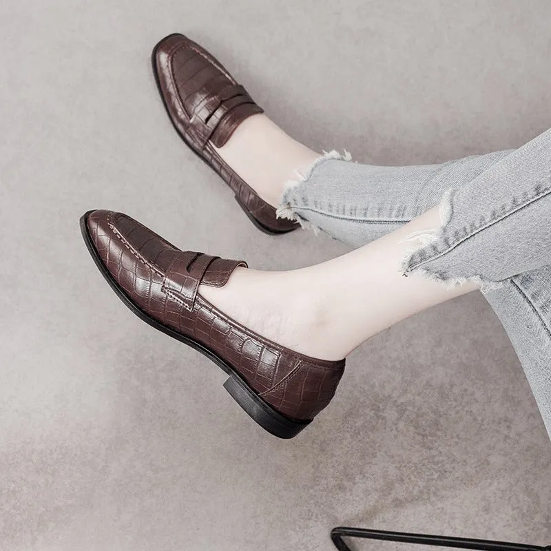 Hot British Style All-Match Leather Women's Loafer