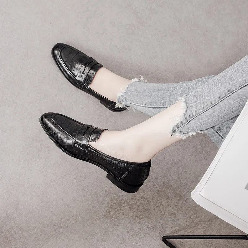Hot British Style All-Match Leather Women's Loafer