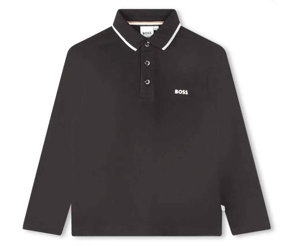 Hugo Boss Boys Black Polo