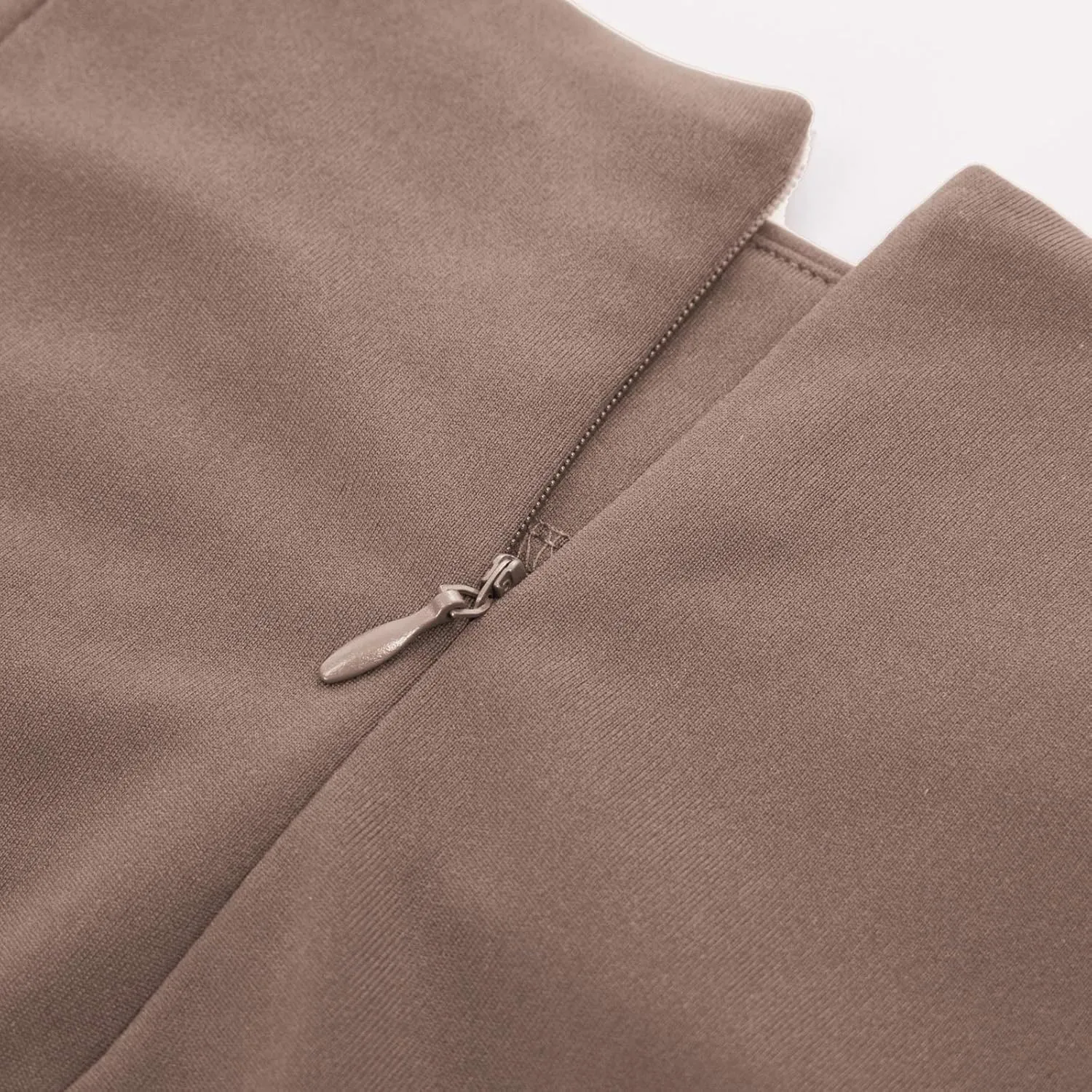Kate Kasin Wear to Work Pencil Skirts for Women Elastic High Waist Wrap Front Knee Length Bodycon Skirt Tummy Control