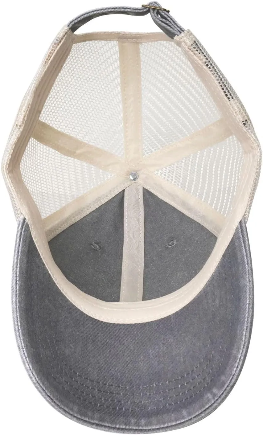 Keep On Trucking Denim Baseball Cap Trucker Hats Breathable Adjustable Snapback