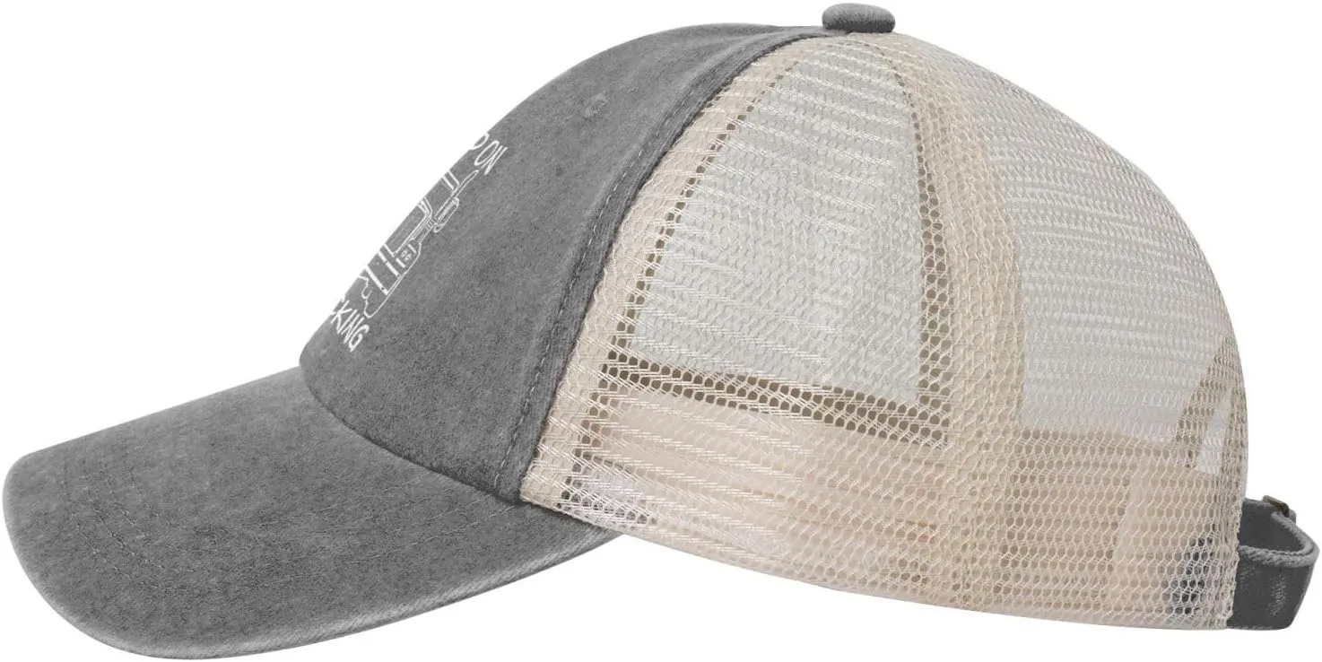 Keep On Trucking Denim Baseball Cap Trucker Hats Breathable Adjustable Snapback