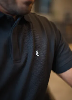 LCY | POP-CORN KNIT TAPERED POLO