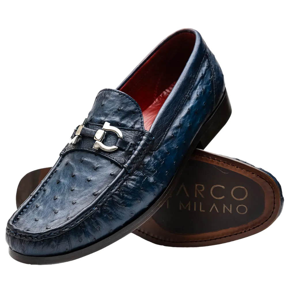 Marco Di Milano Ferrioni Ostrich Navy
