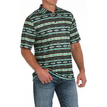 Men's Cinch Arenaflex Southwestern Print Polo MTK1865030