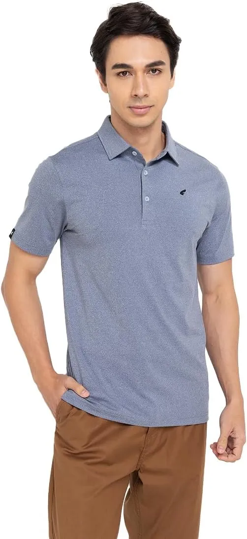 Mens Golf Polo Shirt Lightweight & Quick Dry UPF 50  Flat-Knit Collar Polo Shirts for Men (S, M, L, XL, XXL)- Dry Fit