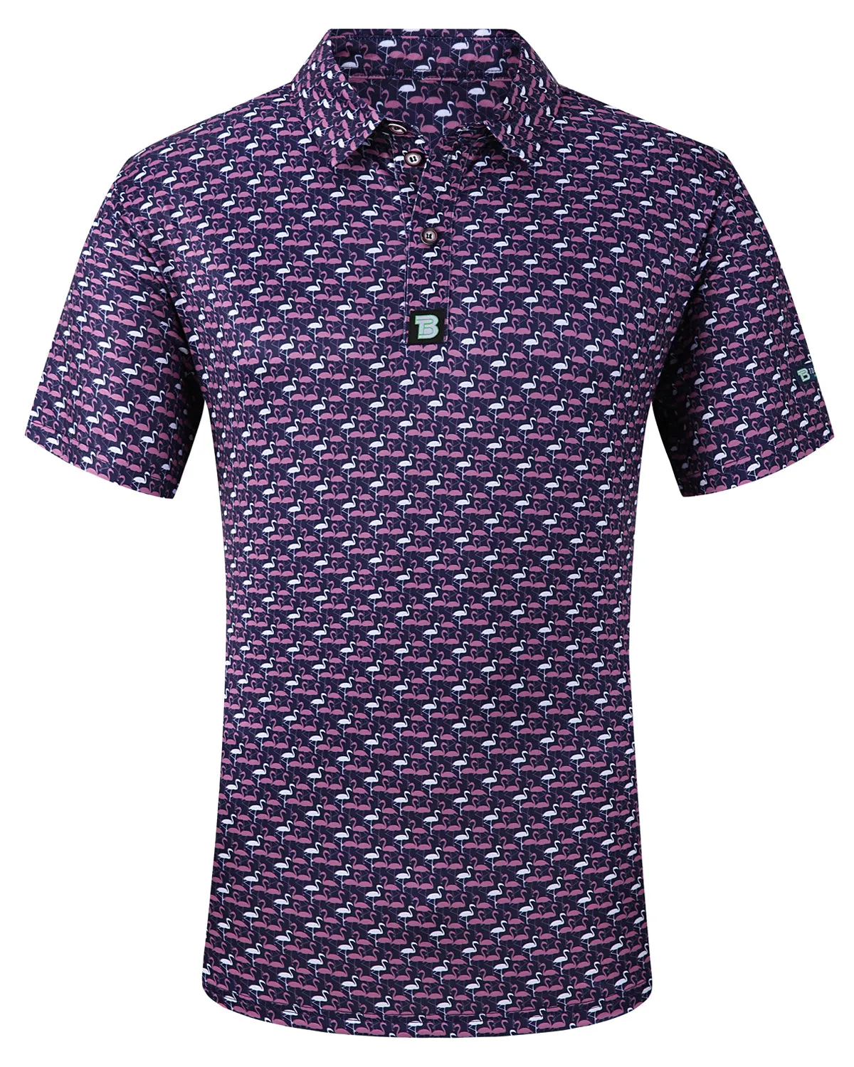 Men's Performance 4-Way Stretch Golf Polo Purple