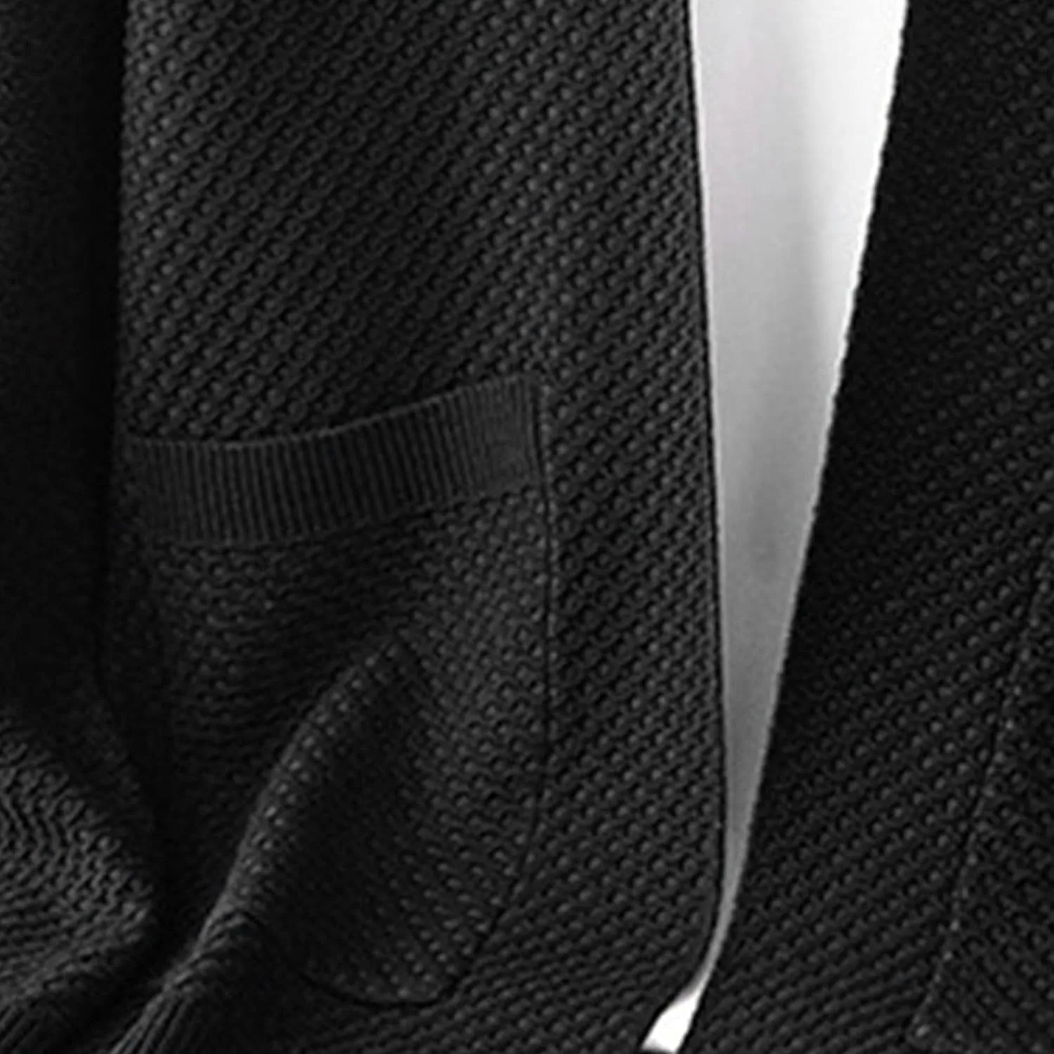 Men's V-Neck Stretchy Fleece Sweater Solid Color Casual Cardigan Coats Slim Soft Stylish Knitted Coats
