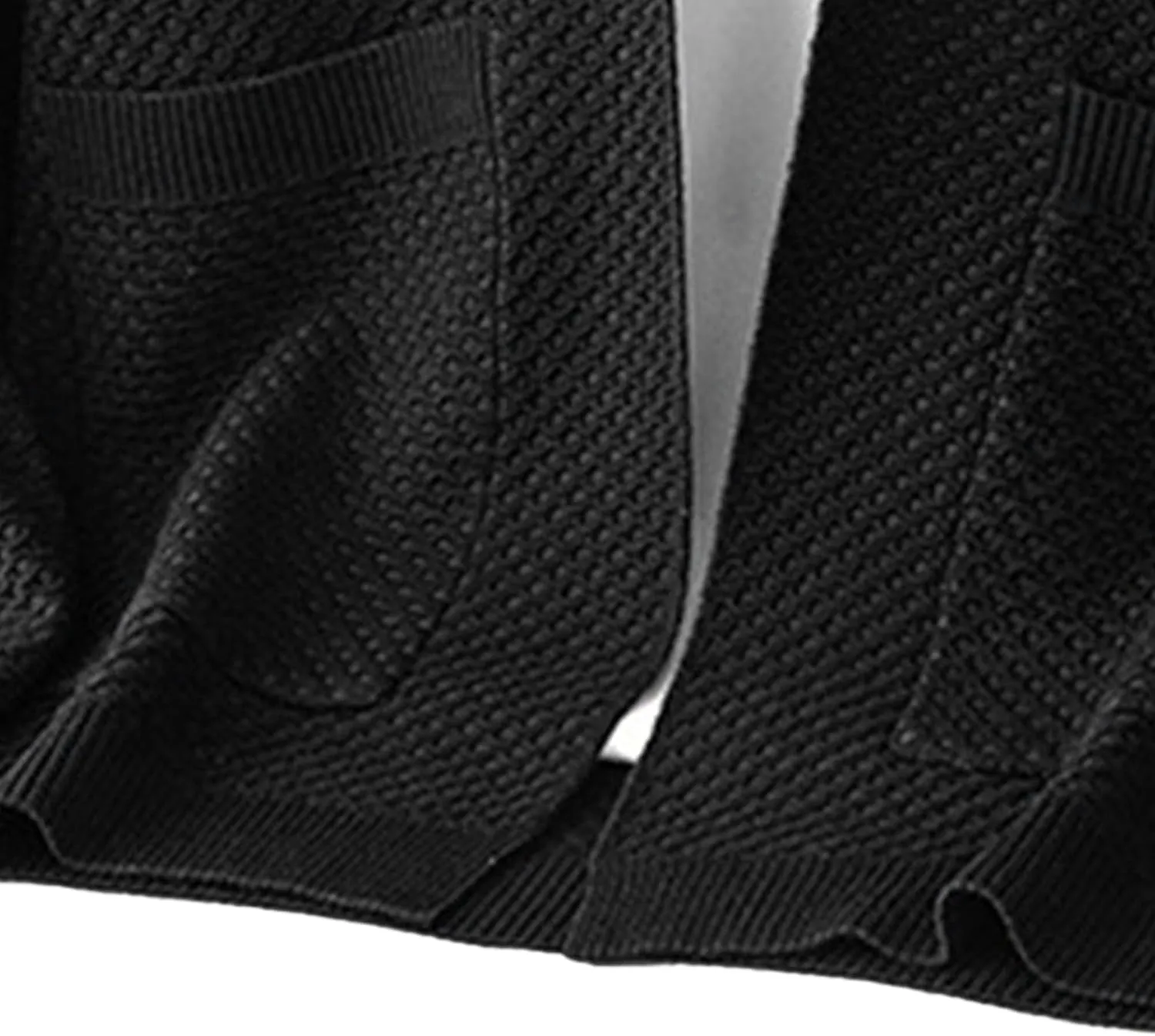 Men's V-Neck Stretchy Fleece Sweater Solid Color Casual Cardigan Coats Slim Soft Stylish Knitted Coats