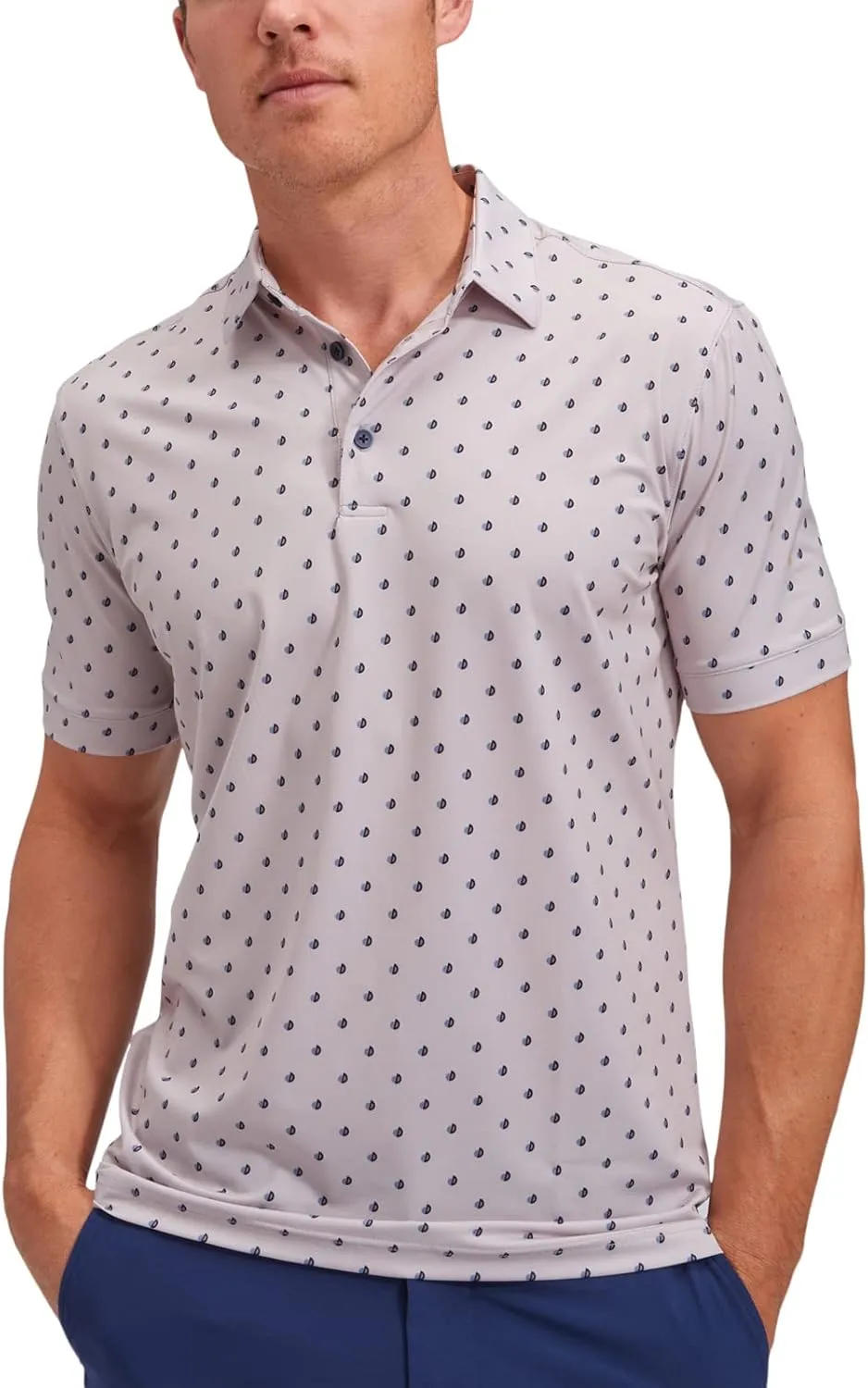Mizzen Main Versa Men's Performance Short-Sleeve Polo - Lightweight, Moisture-Wicking, UPF 50 , 4-Way Stretch - Trim Fit