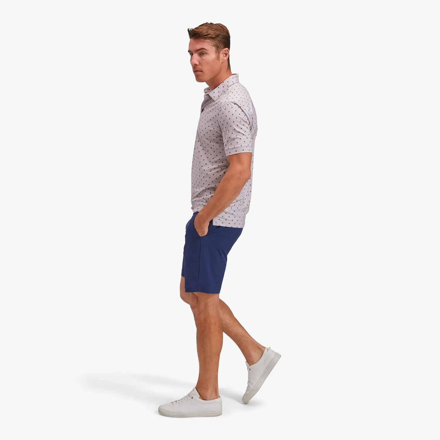 Mizzen Main Versa Men's Performance Short-Sleeve Polo - Lightweight, Moisture-Wicking, UPF 50 , 4-Way Stretch - Trim Fit