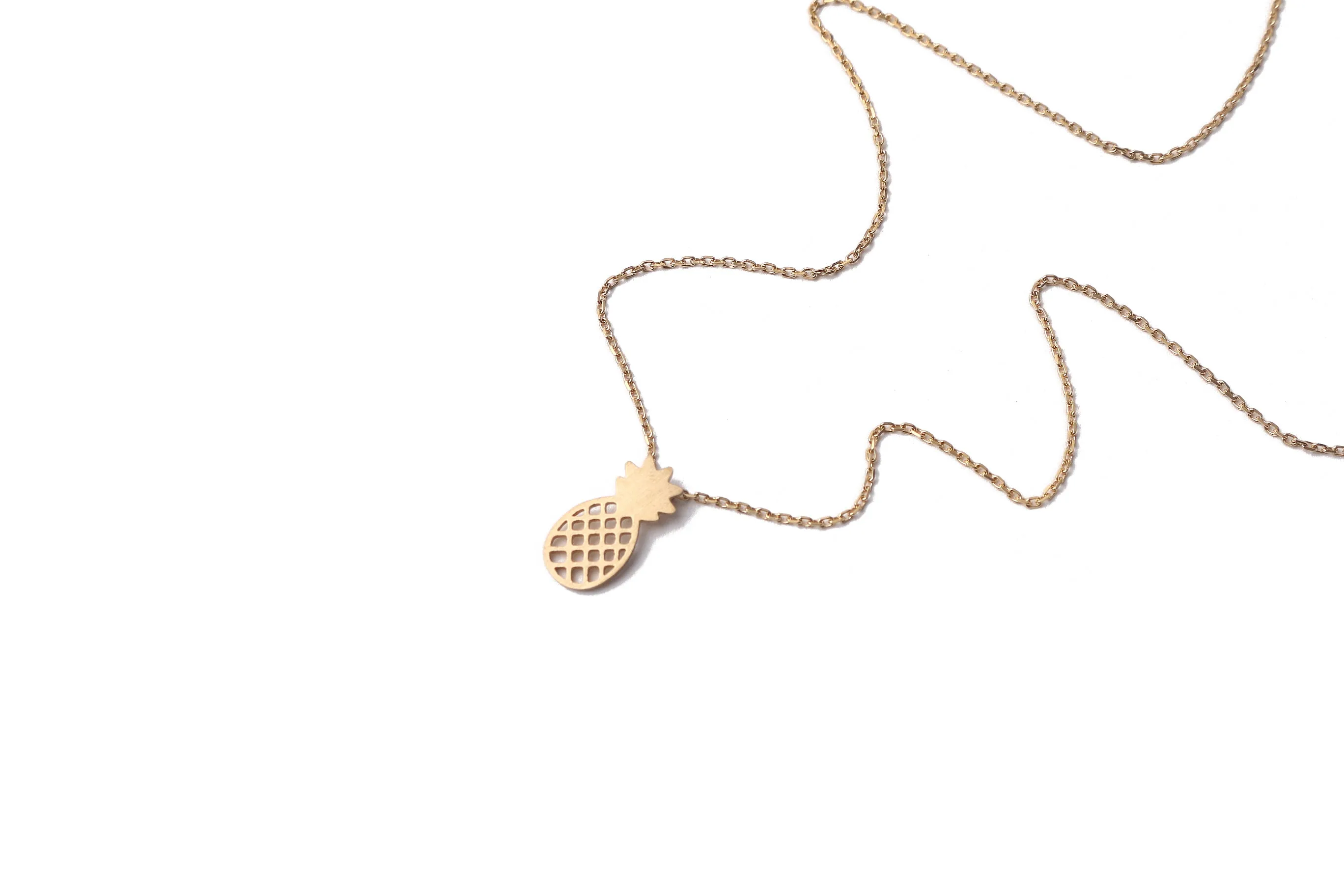 Necklace Aloha Pineapple Puka Gold